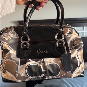 Coach Ashley Scarf Print Satchel Shoulder bag